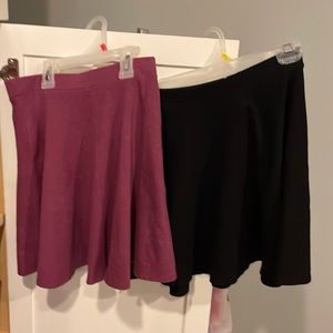 Forever 21 skirts  size small one purple and one black